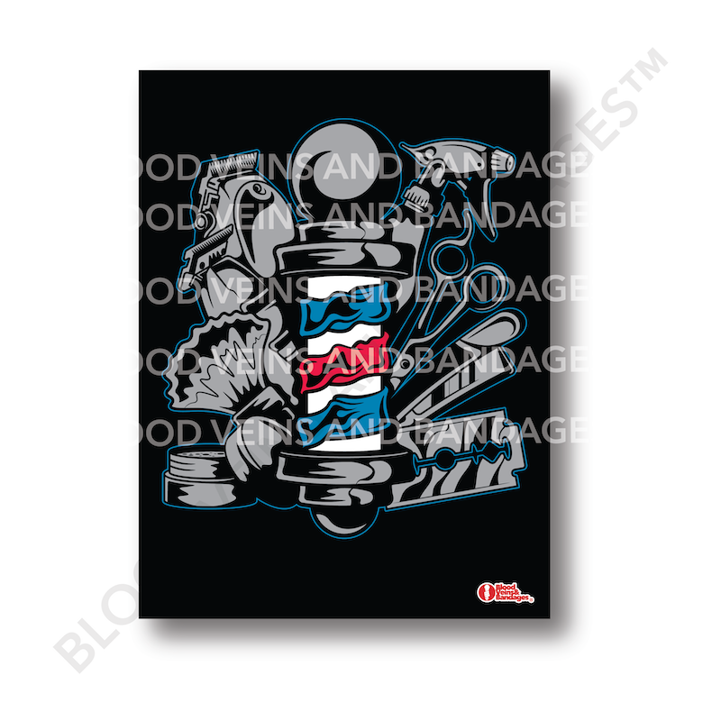 24/7 Barber Poster - 18in x 24in