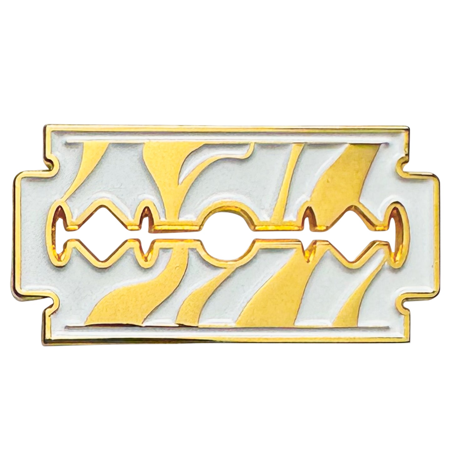 Reflection Blade Barber Pin - Gold