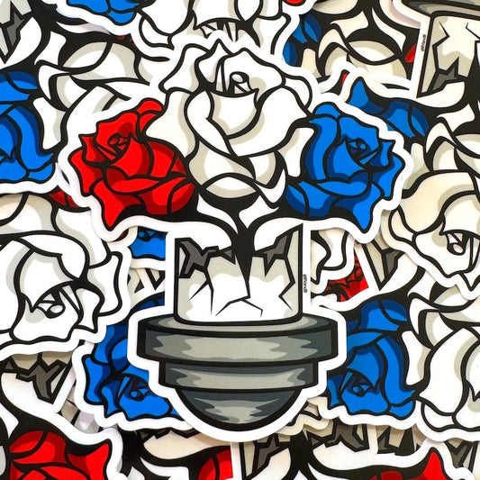 Roses Barber Sticker