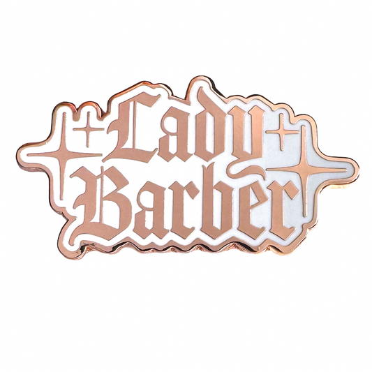 OG Lady Barber Pin - Rose Pink & White