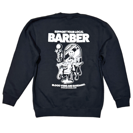 Support Your Local Barber Crew Neck Sweater