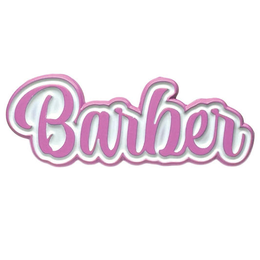 BARBER Pink Pin (Cursive)