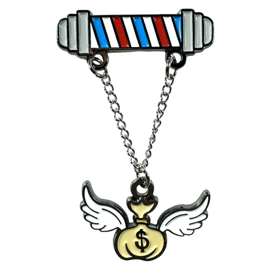 Barber Pole Chain - Money Flys Pin