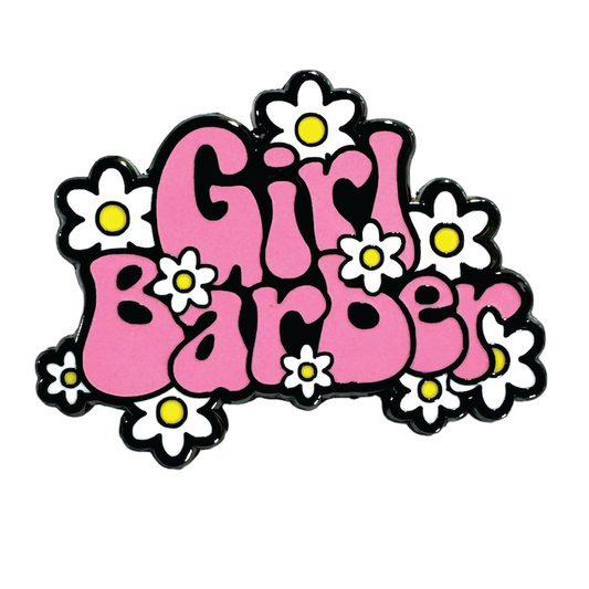 Girl Barber Flower Pin