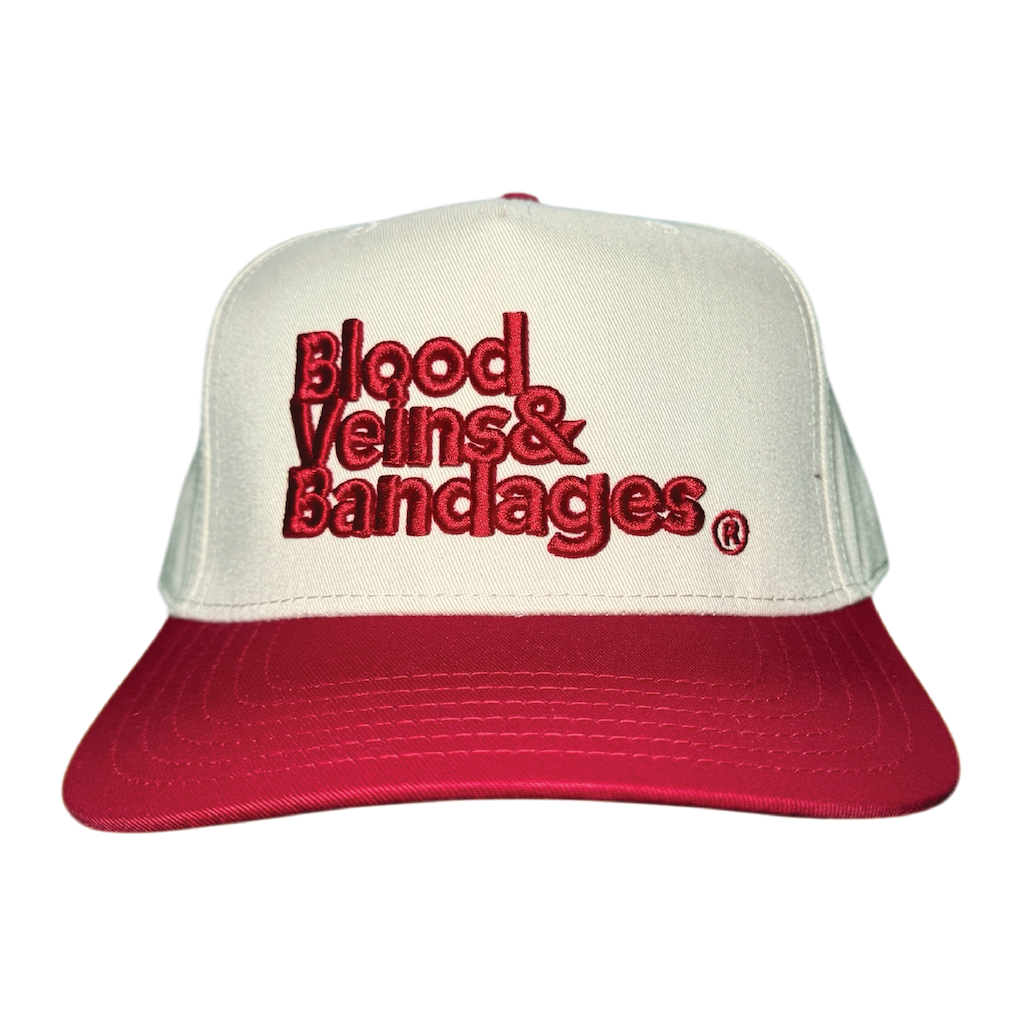 BVandB Hat - Off White Red