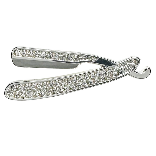 Icy Razor Barber Pin - Silver