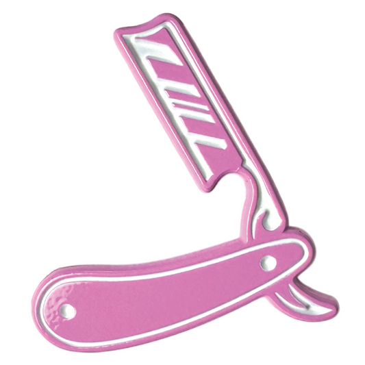 Traditional Straight Razor Barber Pin Pink