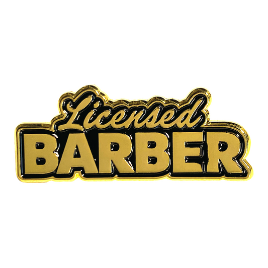 Licensed Barber Gold Pin (Bold)